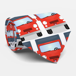 Cute Red Kawaii lastbil tecknad illustration Slips
