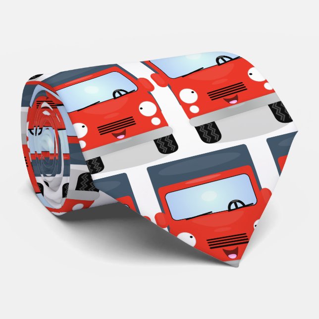 Cute Red Kawaii lastbil tecknad illustration Slips (Rullad)