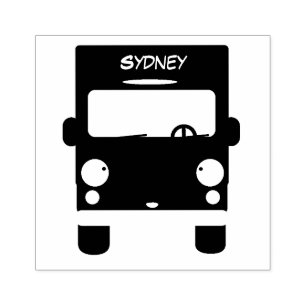 Cute Red Kawaii lastbil tecknad illustration Stämpel