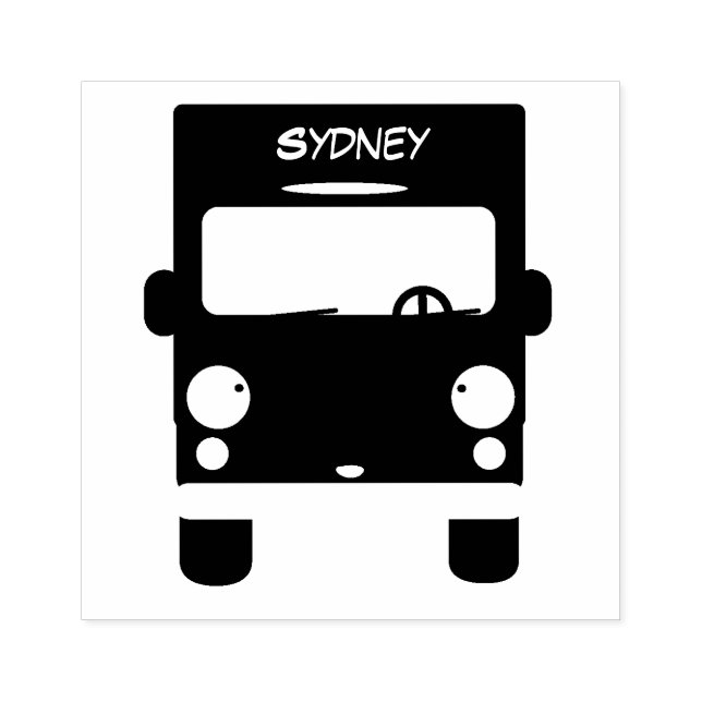 Cute Red Kawaii lastbil tecknad illustration Stämpel (Tryck)