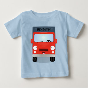 Cute Red Kawaii lastbil tecknad illustration T Shirt