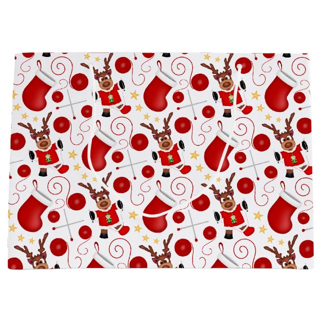 Cute Red Kids Christmas Reindeer (Framsidan)