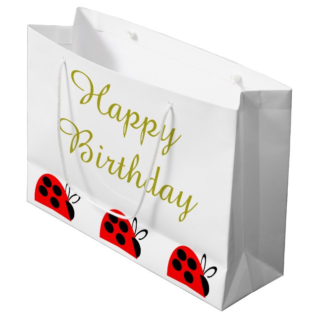 Cute Red Ladybug Birthday (Framsidan Vinklad)