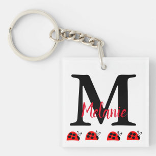 Cute Red Ladybug Monogram