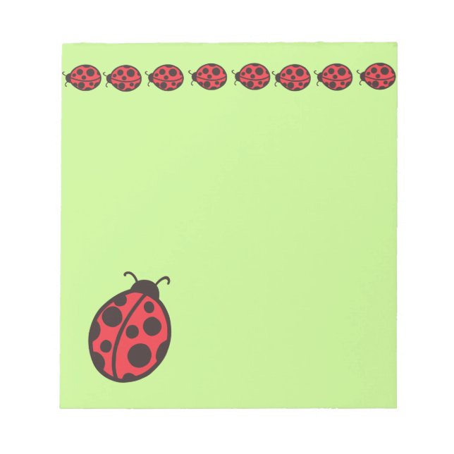 Cute Red Ladybugs Anteckningsblock Gift (Framsida)