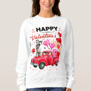 Cute Red Lastbil Great dane Alla hjärtans dagskost T Shirt