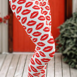 Cute Red Lipstick Kisses on White Leggings<br><div class="desc">Många röda läppstift kyssar på de här benen. Lämplig för bära på kärlek-dagen - som i min bok är varje dag. Kisses ska delas - behålla inte alla till dig själv.</div>