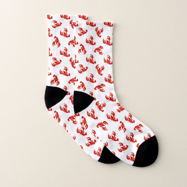 Cute Red Lobsters Strumpor (Par)