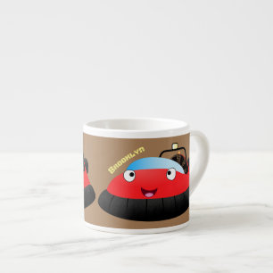 Cute Red lycklig hovercraft tecknad Espressomugg
