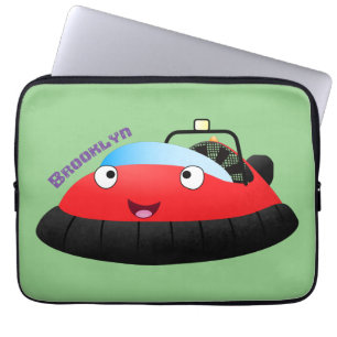 Cute Red lycklig hovercraft tecknad Laptop Fodral