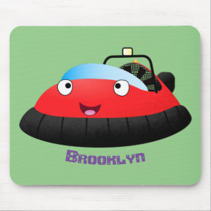 Cute Red lycklig hovercraft tecknad Musmatta