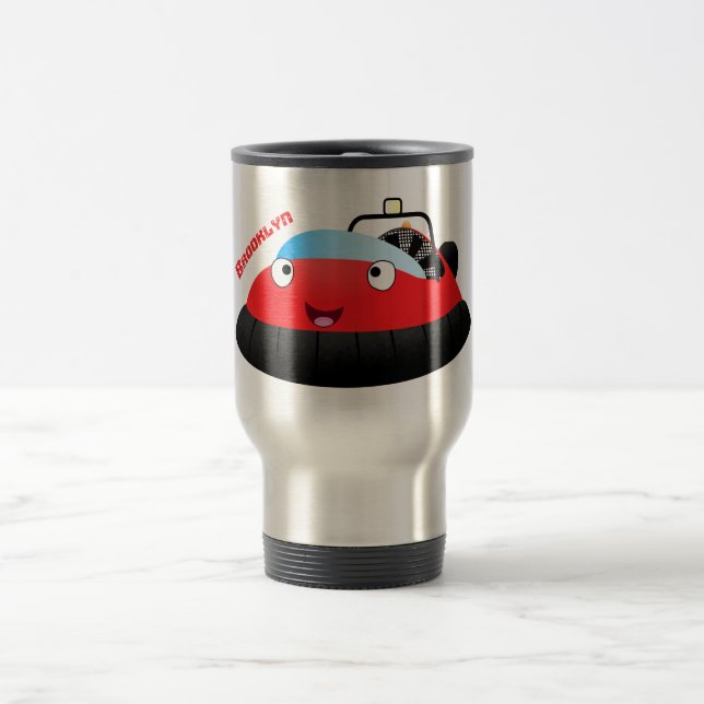 Cute Red lycklig hovercraft tecknad Resemugg (Center)