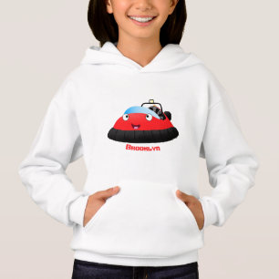 Cute Red lycklig hovercraft tecknad T Shirt