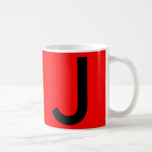 Cute Red Monogram Travel Kaffemugg