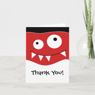 Cute Red MonsterTack, anteckning Tack Kort