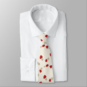 Cute Red Mushroom Fungi Mönster Neck Tie Slips