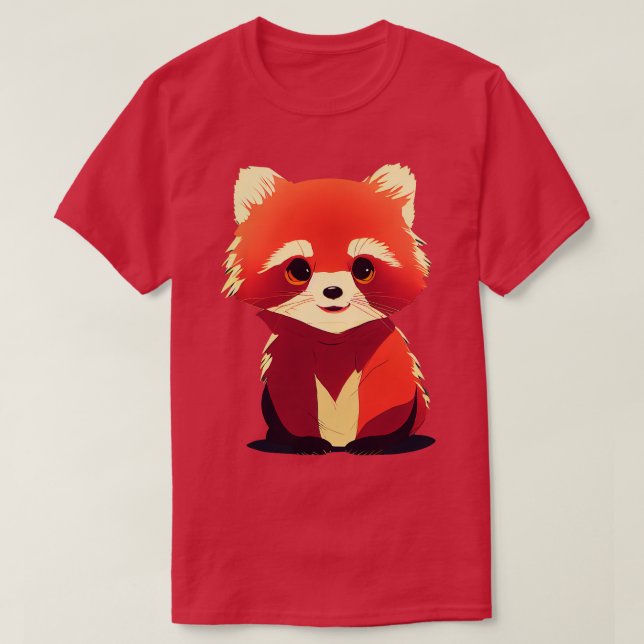 Cute Red Panda 13 T Shirt (Design framsida)