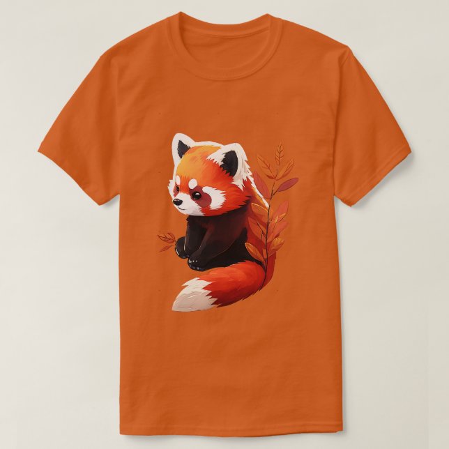 Cute Red panda 22 T Shirt (Design framsida)