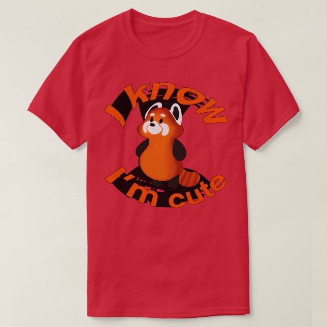 Cute Red Panda 28 T Shirt (Design framsida)