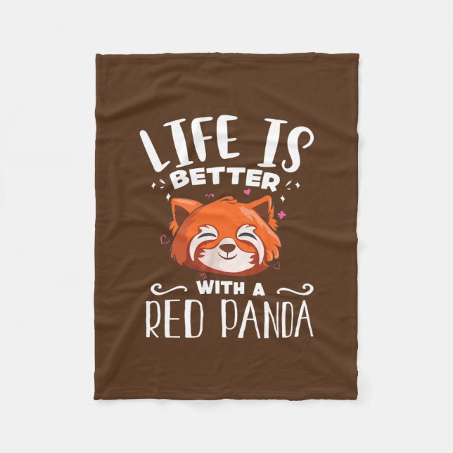 Cute Red Panda Älskare Graphic Girls Women Manar K Fleecefilt (Framsidan)
