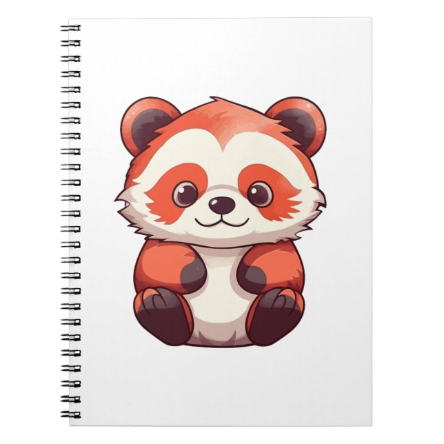 Cute Red Panda Anteckningsbok (Framsidan)