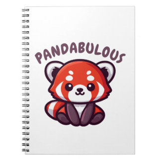 Cute Red Panda Anteckningsbok