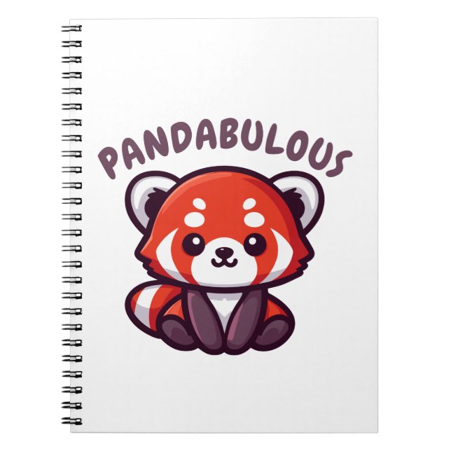 Cute Red Panda Anteckningsbok (Framsidan)