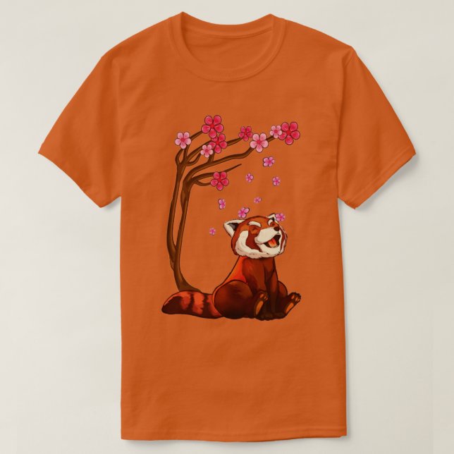 Cute Red Panda Bear T Shirt (Design framsida)