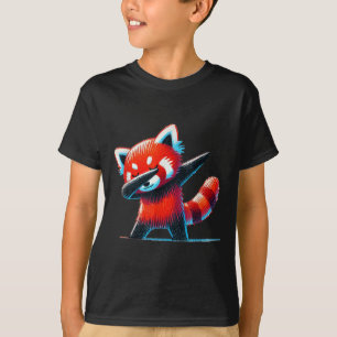 Cute Red Panda Dabbing for Wildlife Animal Lover Z T Shirt