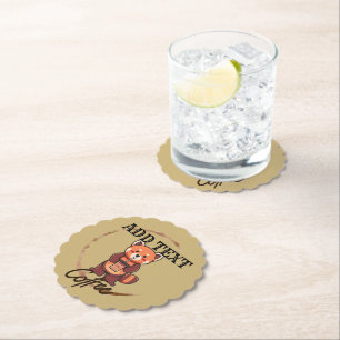 Cute Red panda-djur kaffe Tea anpassningsbar Shop  Underlägg Papper