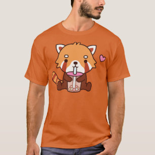 Cute Red Panda Drinking Bubble Tea 1 T Shirt