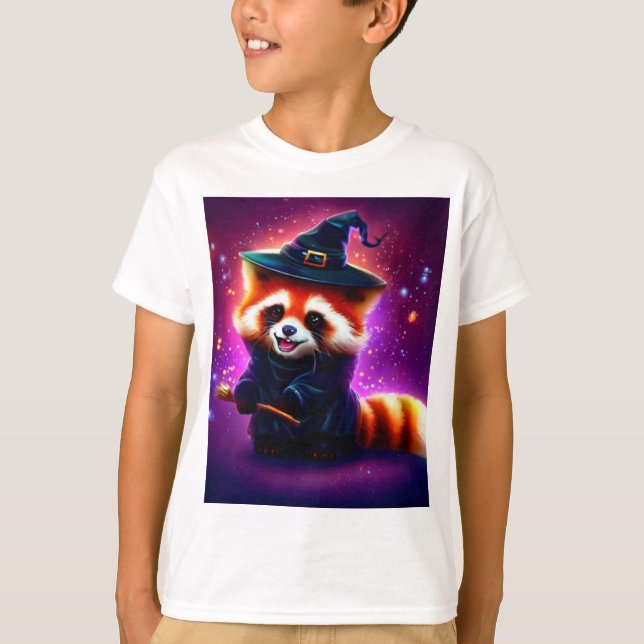 Cute Red Panda Halloween Kids T Shirt (Framsida)