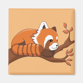 Cute Red Panda Illustration Magnet
