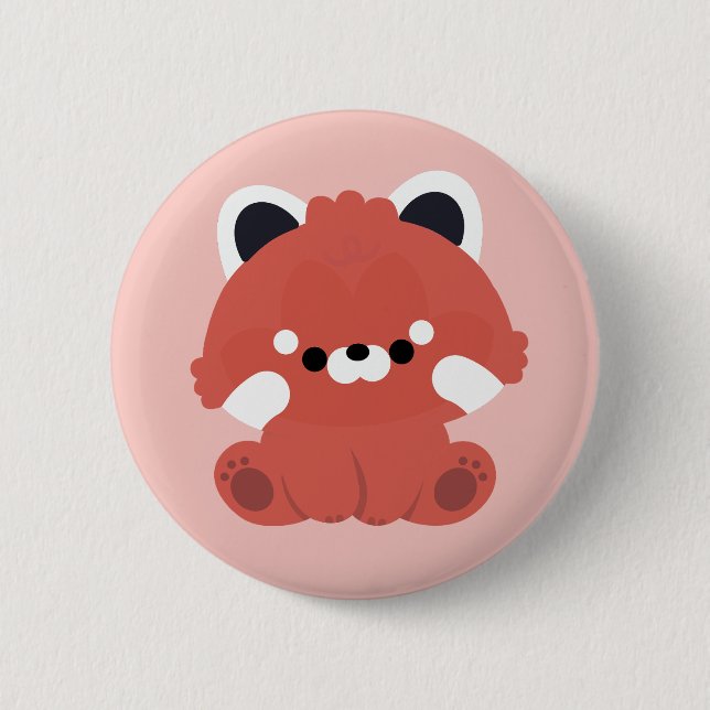 Cute Red Panda Knapp (Framsida)