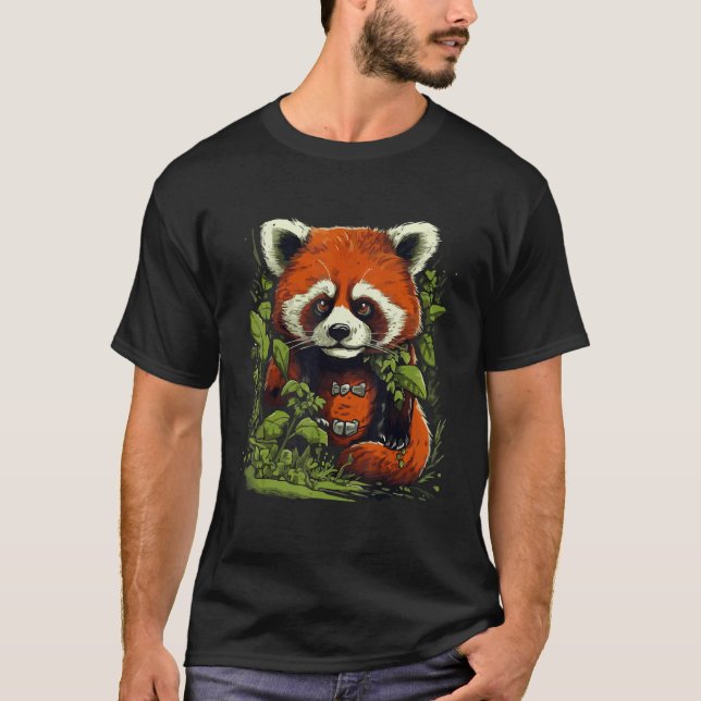 Cute Red Panda Lover Nature Graphic Animal Conserv T Shirt (Framsida)