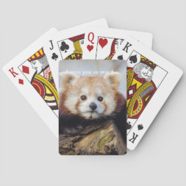Cute Red Panda Miss You så mycket Casinokort