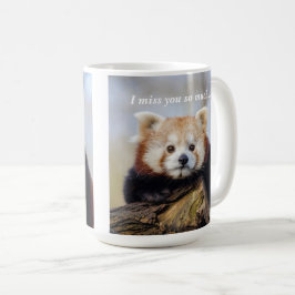 Cute Red Panda Miss You så mycket Kaffemugg