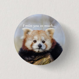 Cute Red Panda Miss You så mycket Knapp