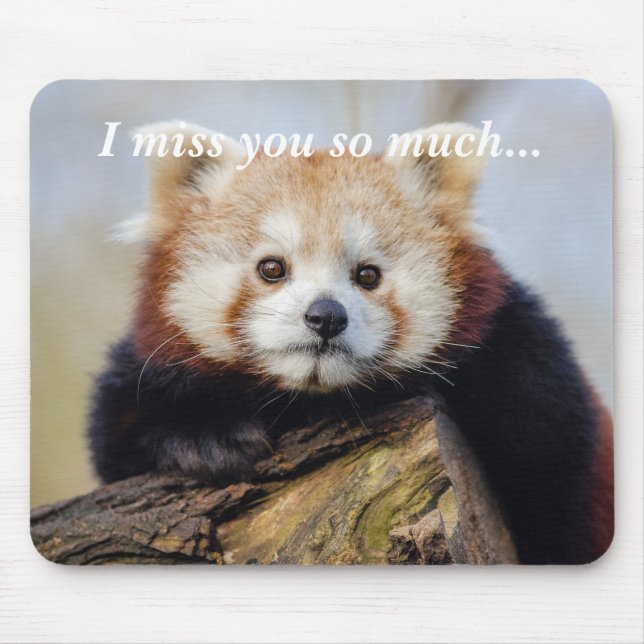 Cute Red Panda Miss You så mycket Musmatta (Framsidan)