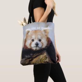 Cute Red Panda Miss You så mycket Tygkasse