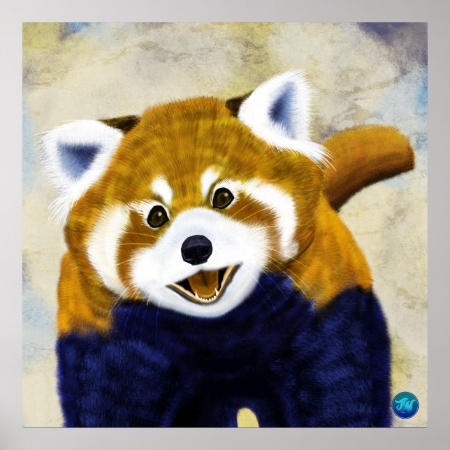 Cute Red Panda Porträtt Poster (Framsidan)