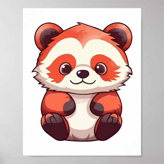 Cute Red Panda Poster (Framsidan)