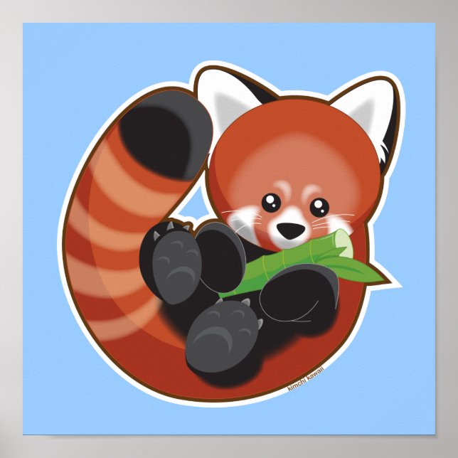 Cute Red Panda Poster (Framsidan)