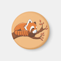 Cute Red Panda Resting in Träd Keychain