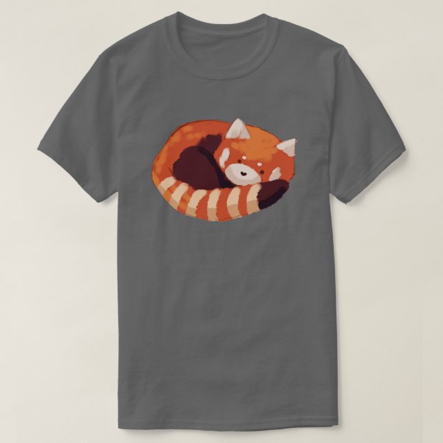 Cute Red Panda sover 1 T Shirt (Design framsida)