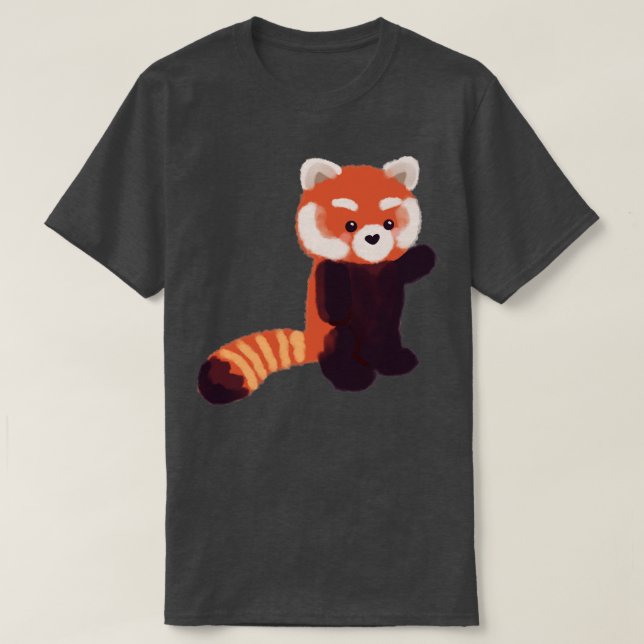 Cute Red panda står stilla T Shirt (Design framsida)