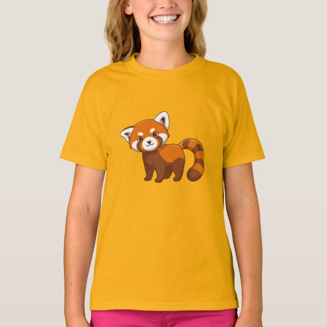 Cute Red Panda T Shirt (Framsida)