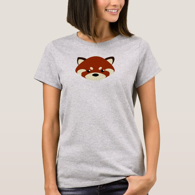 Cute Red Panda Tee Shirt (Framsida)