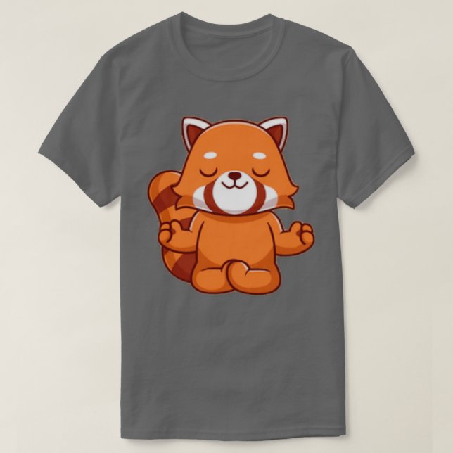 Cute Red Panda Yoga mat Flexibility Funny Yoga Med T Shirt (Design framsida)