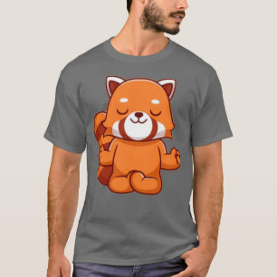 Cute Red Panda Yoga mat Flexibility Funny Yoga Med T Shirt